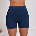 thumbnail image 4 of Biker Shorts Women with Pockets High Waisted Stretchy Workout Slim Fit Gym Running Sports Yoga Shorts (S, Navy), 4 of 6