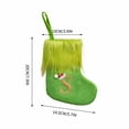 thumbnail image 3 of Monogram Christmas Stockings Green 7.9 Inch Hanging Faux Fur Initial Xmas Stockings for Xmas Tree Fireplace Home Indoor Decor, 3 of 9