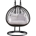 thumbnail image 3 of Meridian Furniture Tarzan Dark Grey Outdoor Patio Double Swing Chair, 3 of 3