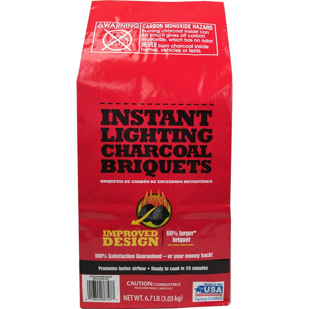 Walmart Grill 6.7lb Instant Light Charcoal Briquettes