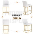 Summit Living 24 inch White & Gold Counter Bar Stools Set of 4 with