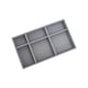 thumbnail image 1 of Caja de almacenamiento de joyería de 6 rejillas en color gris, organizador de escritorio, bandeja de almacenamiento de maquillaje, soporte para aretes, pulseras y anillos, 1 of 5