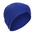 thumbnail image 2 of Women Solid India Hat Muslim Ruffle Cancer Chemo Beanie Turban Wrap Scarf Cap, 2 of 2