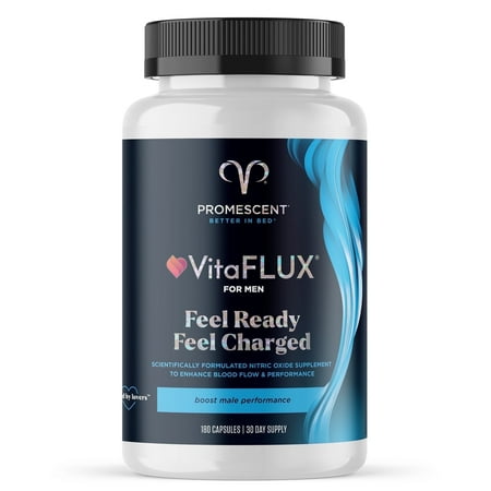 Promescent Vitaflux Nitric Oxide Booster Supplement For Men, L Arginine, L Citrulline, and L Caritine