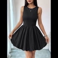 thumbnail image 4 of Vestidos para Mujer, Informales, Sin Mangas, con Espalda Descubierta, Cuello Redondo, Minivestido Corto con , Vestido Veraniego Negro XL, 4 of 10