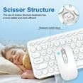 thumbnail image 5 of Wireless Keyboard and Mouse, Cimetech Rechargeable Keyboard and Mouse Combo Set, Plug and Play, Quiet Typing, 2.4GHz USB Receiver, Ultra Slim Design for Laptop, PC, Notebook, Desktop-White, 5 of 9