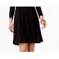thumbnail image 3 of Style & Co Women's V Neck Swing Dress Black Size Medium, 3 of 3