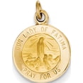 thumbnail image 1 of 14K Yellow Gold Our Lady Of Fatima Medal Charm (16 X 11) Made In United States xr664, 1 of 3