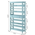 thumbnail image 4 of Convenience Concepts Oxford 5 Tier Bookcase with Drawer, Sea Foam Blue, 4 of 9