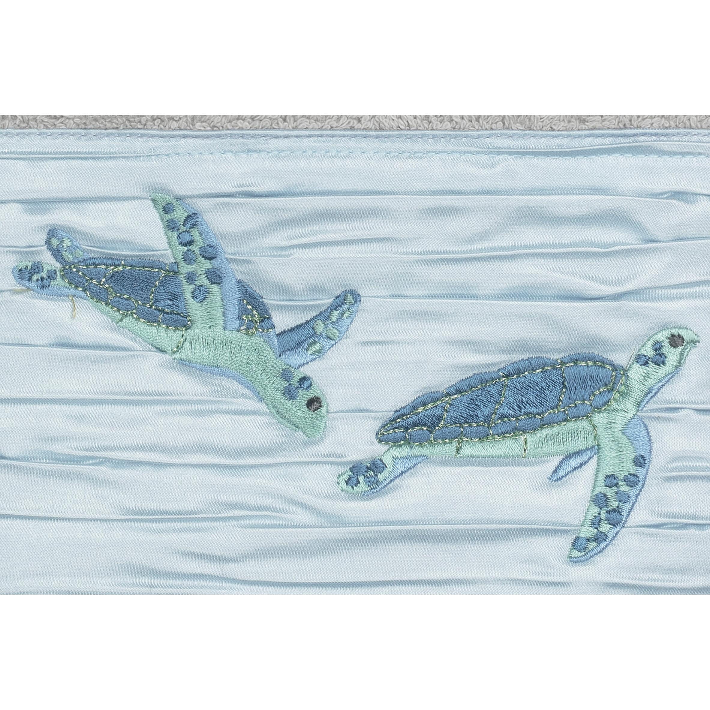 Authentic Hotel and Spa  Turkish CottonTurtles Embroidered Light Grey 4-piece Hand Towel Set