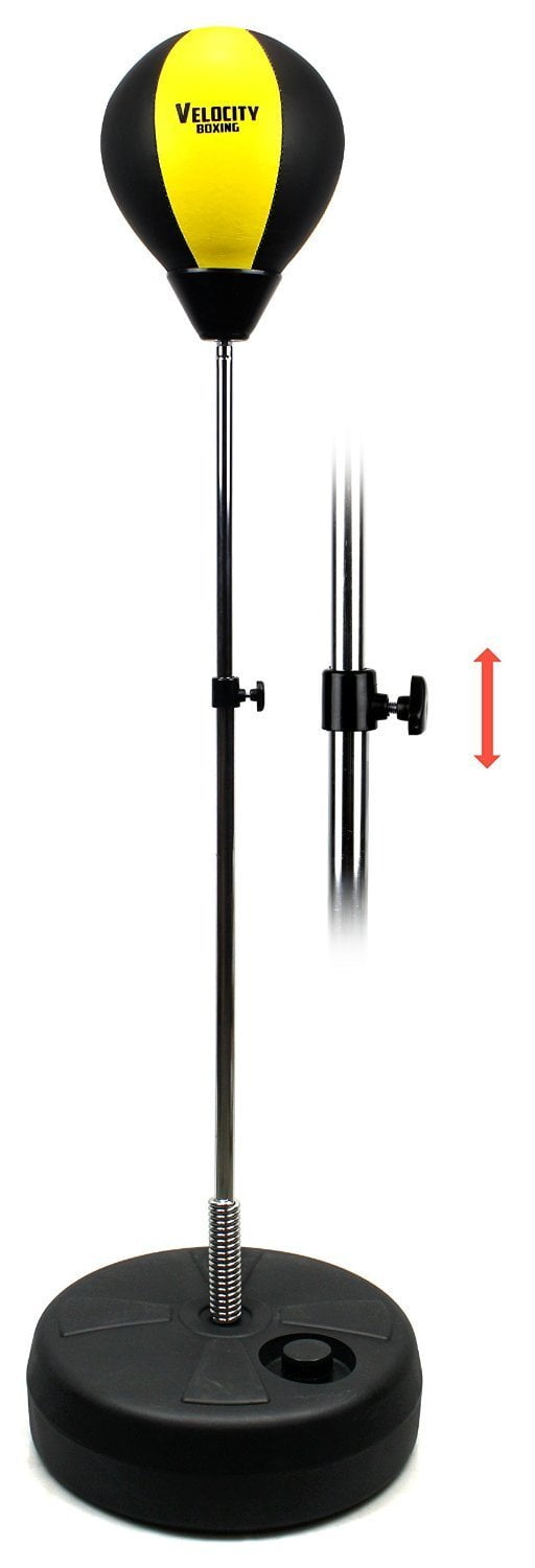 Velocity Boxing Children's Deluxe Freestanding Reflex Punching Bag w Pair of Gloves, Hand Pump, Adjustable Height 35 53 by Velocity Toys