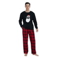 thumbnail image 3 of GLOBAL Men's Cotton Knit Top Flannel Pants Sleepwear Matching Pajamas for Couple Pjs for Family, Size S-3XL, 3 of 5