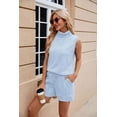 thumbnail image 4 of EASYBRAUS Women Summer Sleeveless Shorts Set Casual Drawstring Pocket Outfit Two Piece Set, 4 of 9