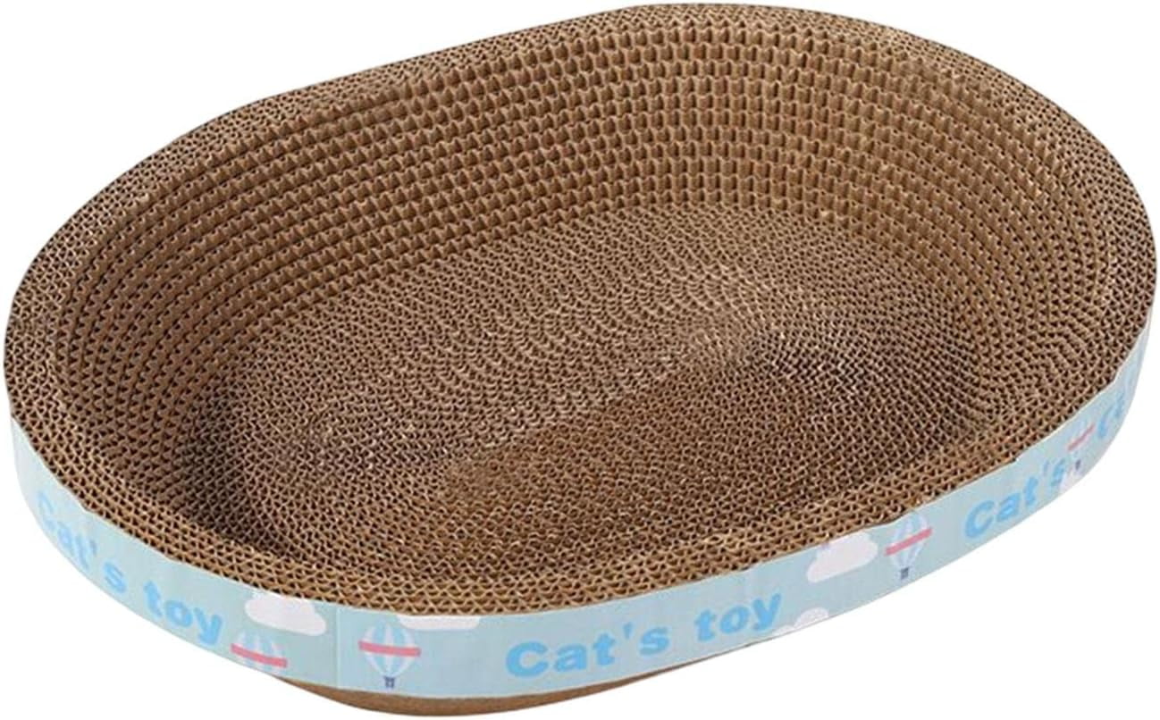Oval Corrugated Scratch Pad Scratching Lounge Bed Recycle Board