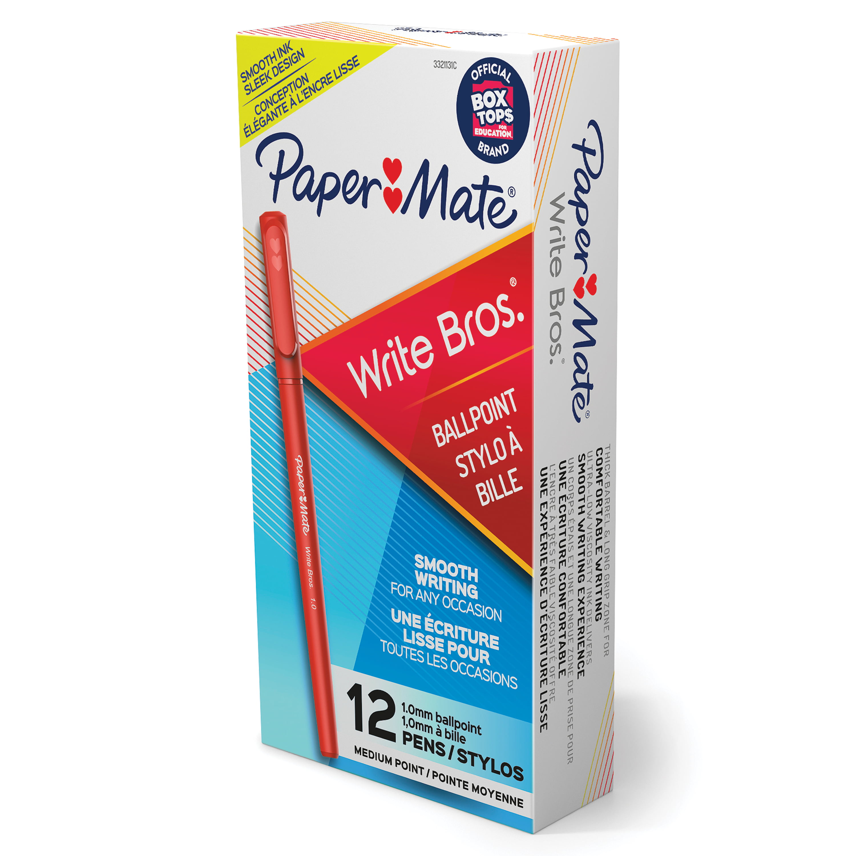 Paper mate write bros Ball point Pens Blue Ink 12 Pack 1.0 mm 