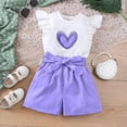 thumbnail image 4 of mgoYE Girl Sets Size 10-12 Girls Summer Clothing Sets Ruffle Tank Tops and Shorts Cute 2 Piece Outfits(Purple,10-11 Years), 4 of 5