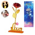 thumbnail image 2 of Flor de oro Hoja de oro Corazón de rosa de pie Regalo único para novia Esposa Mujer Mamá Mamá Mamá Día de San Valentín Día de la madre Fiesta de vacaciones Aniversario de bodas Ormromra 2034852-2, 2 of 8