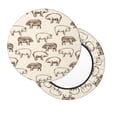 thumbnail image 2 of Disketp Vintage Farm Pigs Funda Redonda para Taburete, Funda de Cojín para Silla de Bar Suave y Elástica-14 inch, 2 of 7