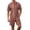 Hot Pink, variant on QSAWXQZ Men's Vintage Jacquard 2PC Outfits Set Lapel V Neck Short Sleeves Shirt Elastic Waist Shorts with Pockets Athletic Outfit for Summer XL