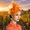 Orange, variant on JINXI Fascinator Pinwheel Polyester Mesh Feather Clip Headpiece