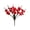 Red, variant on Blue Artificial Flower Branch Decor, Plastic Spring Floral Arrangement for Wedding Home Table Party, 43cm/16.92in (Blue)