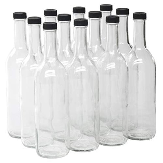 Botellas North Mountain Supply Bordeaux 750 ml Vidrio Transparente Caja de 12