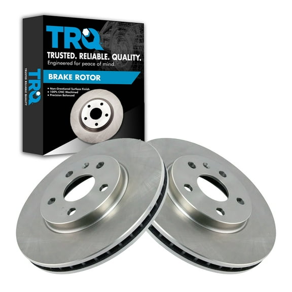 TRQ Front Brake Rotors Set Vented Fits Select 2008-2014 Cadillac CTS