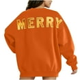 thumbnail image 2 of Ailaofu Christmas Sweatshirts Women Oversized Merry Sweatshirt Jolly Sweater Xmas Holiday Pullover Tops, 2 of 5