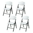 thumbnail image 1 of Ktaxon 4 Packs Portable Plastic Folding Chair w/ Handle White for Party Wedding Camping Picnic, Adult, Outdoor and Indoor Portable Chairs, Plstic Chairs, 1 of 7