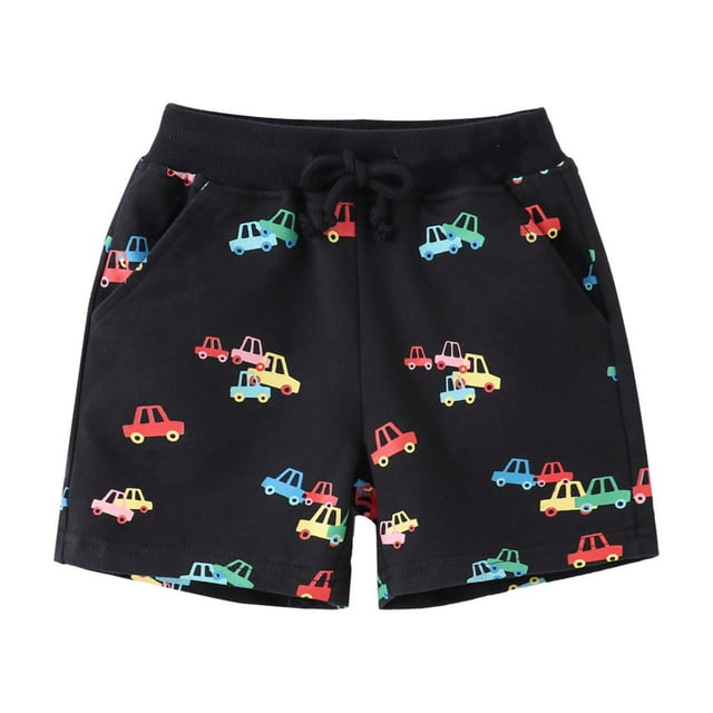 Shorts Garçon Tout-Petit Imprimé Extensible Décontracté à Enfiler Tenue d'Été Essentiels Shorts 4-5 Ans Mode Garçon
