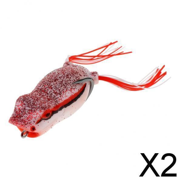Señuelo de pesca de rana Topwater realista, anzuelo de Crankbaits suave para pesca, paquete de 2-6 2 piezas