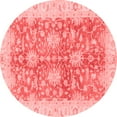 thumbnail image 1 of Ahgly Company Indoor Round Abstract Red Modern Area Rugs, 8' Round, 1 of 4