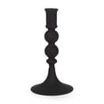thumbnail image 2 of HomeRoots 608415 8 in. Black Glass Tabletop Taper Candlestick, 2 of 5