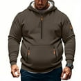thumbnail image 2 of Yangnuo Mens Trendy Plus Size Comfy Hoodies Men Casual Fashion Solid Zipper Pullover Long Sleeve Hoodie With Pocket Sweatshirts, 2 of 5