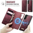 thumbnail image 3 of Compatible con la Funda Billetera Samsung Galaxy S22 Compatible con Magsafe, Soporte para Tarjetero con Bloqueo RFID con Tapa de Cuero PU 2 en 1 Funda Desmontable Magnética a Prueba, 3 of 9