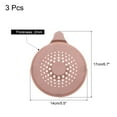 thumbnail image 2 of Uxcell 3packs Shower Drain Hair Catcher Round Drain Strainer for Shower, Pink, 2 of 5