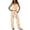 d-423Light Yellow250, variant on Women 2 Piece Striped Sleep Set Contrast Binding Sleeveless Crop Tops Drawstring Wide Leg Pants With Pockets Loungewear Pajama Set for Lounging Daily Wear Holiday Pjs