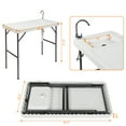 Zimtown 45" Fish Fillet Table, Portable Folding Fish Cleaning Table