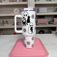 thumbnail image 2 of Ghost Cat 40oz Tumbler, Bookish Cute Ghosties Stainless Steel Quencher, 2 of 3