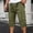 Army Green, variant on Mens Sweat Pants Summer Beach Capri Cargo Pants for Men Casual Wide Leg Cropped Trousers Elastic Waist Jogging with Flap Pockets