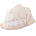 thumbnail image 1 of Red para cama de bebé, toldo para tienda de campaña, cubierta completa, protección segura plegable para niños, color caqui, 133x68x66cm/52,36x26,77x25,98in, 1 of 5