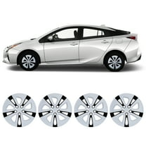 4Pcs 15" Wheel Rim Cover Hubcaps OEM Style for 2016-2022 Toyota Prius/Prime & 2020-2024 Corolla Hybrid Replacement Snap on Hub Cap(White Lacquer & Black Lacquer)