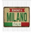 thumbnail image 3 of Ambesonne Italy Shower Curtain, Rustic Sign with Phrase Art, 69"Wx70"L, White and Multicolor, 3 of 3