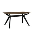 thumbnail image 3 of Christopher Knight Home Mid-Century 7-Piece Dining Set with Rectangular Table and 6 Dark Grey Upholstered Chairs, 3 of 13