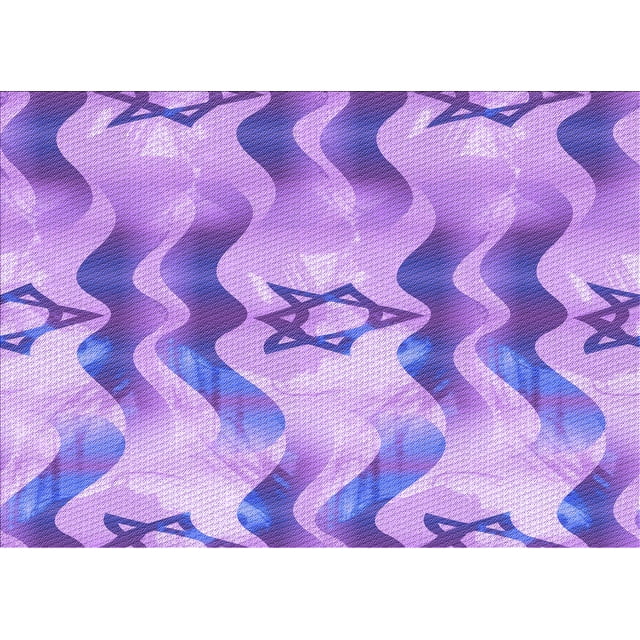 Ahgly Company Machine Washable Indoor Rectangle Transitional Mauve Purple Area Rugs, 7' x 10'