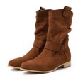 thumbnail image 1 of Uinagy Women's Side Zip Low Heel Ankle Boots, 1 of 9