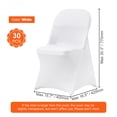 thumbnail image 3 of White Stretch Spandex Chair Covers 30 PCS Universal Fit Washable Slipcovers Protector Removable Chair Seat Covers for Wedding Party Dining Room Banquet Event, 3 of 10