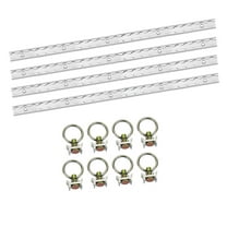 Heavy Duty Aluminum 2 Feet L-Track Aluminum (4) and Stud with Stainless Steel Ring (8) Tie Down System for Enclosed Trailers and Cargo Vans