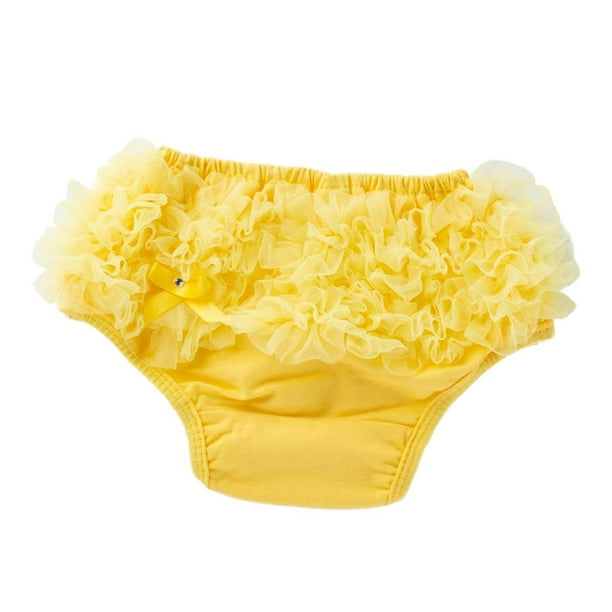Bloomers Panties Girls Cotton Ruffle Nappy Diaper Cover Lovely 0-6Months 