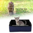 Cat Collapsible Litter Box Pet Litter Pan Waterproof Outdoor Foldable
